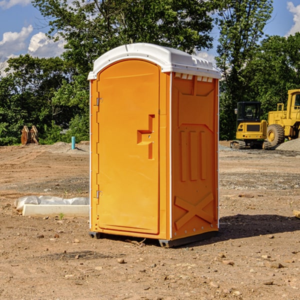 how often are the porta potties cleaned and serviced during a rental period in Luthersburg